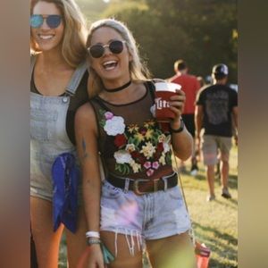 Forever 21 sheer leotard